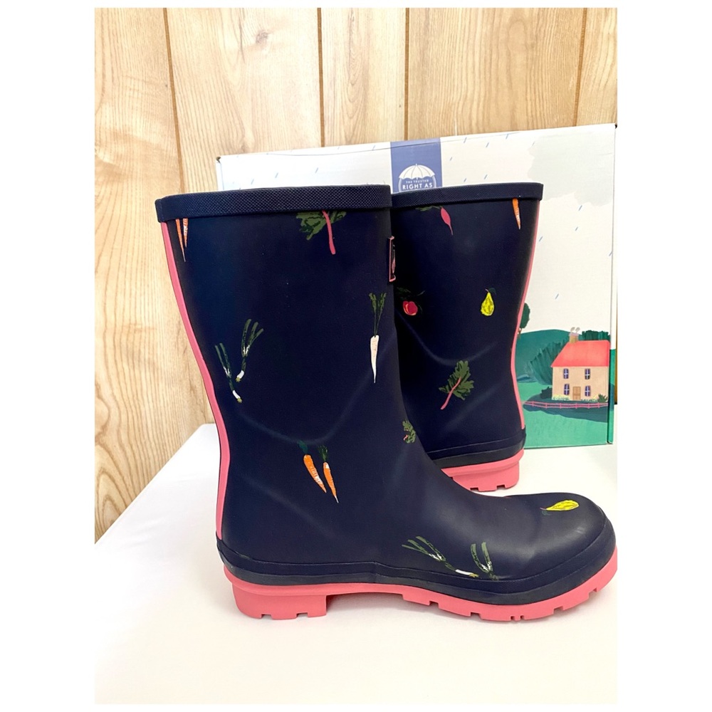 NIB Joules Molly Welly Print Rain Boots